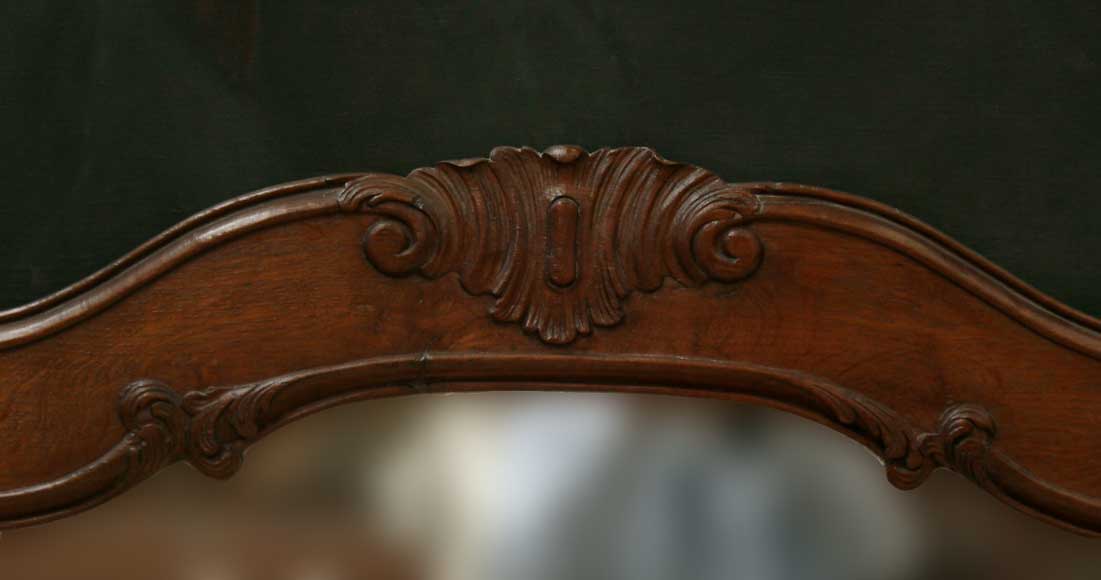 Cheminée et trumeau en chêne avec portrait de dame Cheminée et trumeau en chêne avec portrait de dame-14