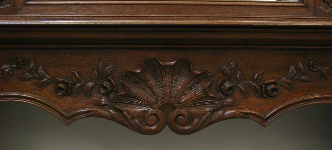 Cheminée en chêne au portrait d'homme Cheminée en chêne au portrait d'homme-4