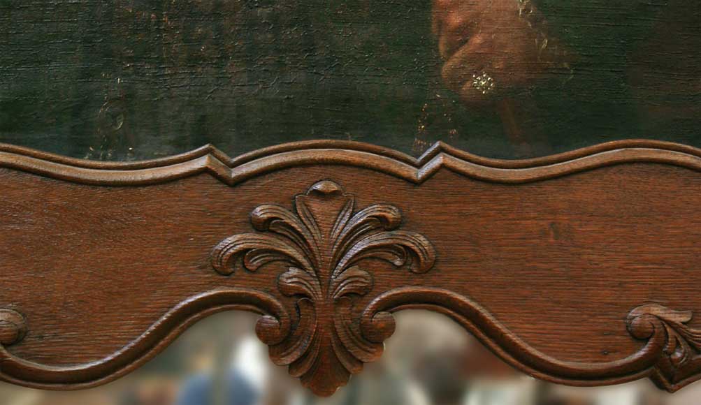 Cheminée en chêne au portrait d'homme Cheminée en chêne au portrait d'homme-5