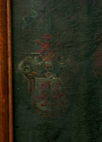 Cheminée en chêne au portrait d'homme Cheminée en chêne au portrait d'homme-10