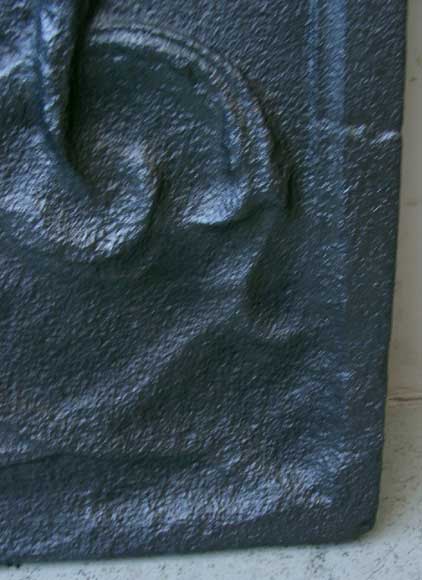 Plaque de cheminée à décor chinois  Plaque de cheminée à décor chinois