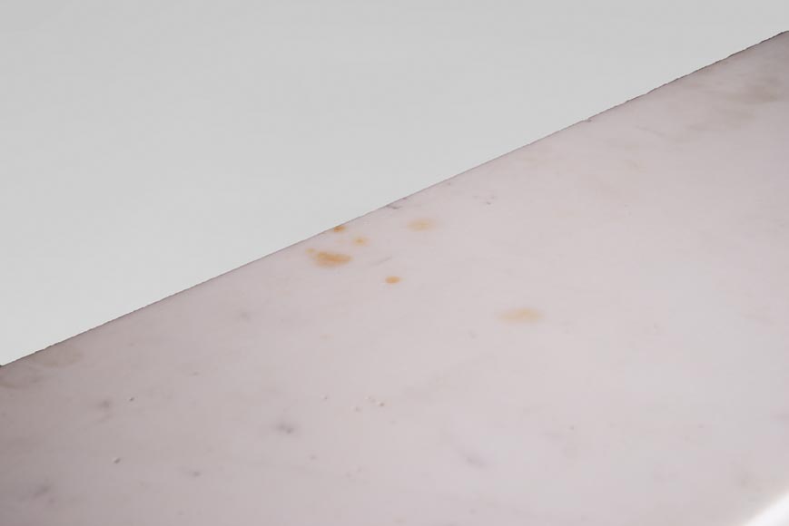 Cheminée marbre blanc demi statuaire Cheminée marbre blanc demi statuaire-14