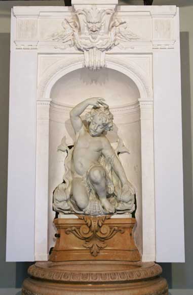 Fontaine en alcove avec un ange Fontaine en alcove avec un ange-1