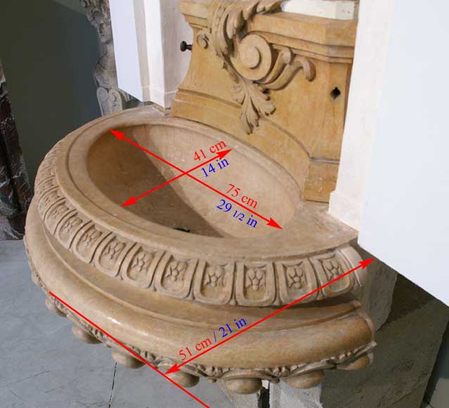 Fontaine en alcove avec un ange Fontaine en alcove avec un ange-10