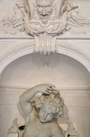 Fontaine en alcove avec un ange Fontaine en alcove avec un ange-13