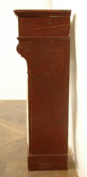 Cheminée en marbre Rouge Griotte et onyx.  Cheminée en marbre Rouge Griotte et onyx. -1