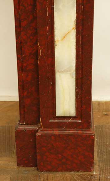 Cheminée en marbre Rouge Griotte et onyx.  Cheminée en marbre Rouge Griotte et onyx. -7