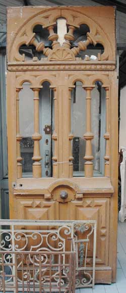 Porte d'entrée avec décor  Porte d'entrée avec décor