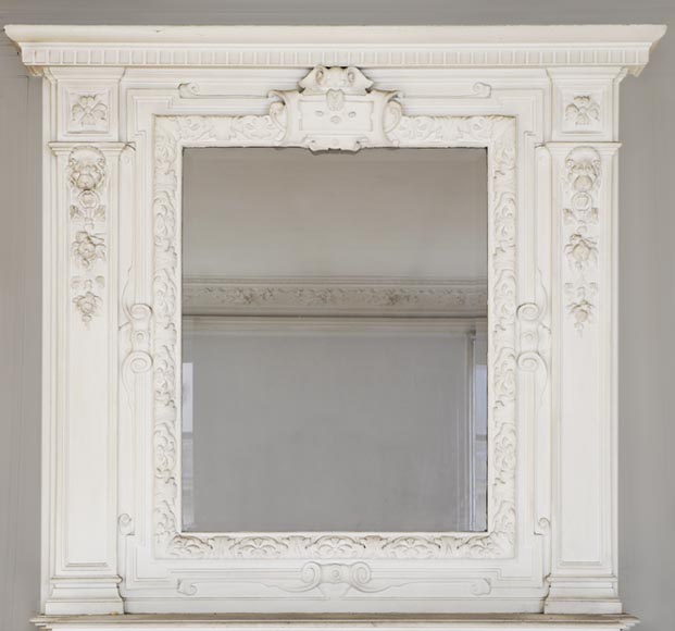 Trumeau ancien de style Louis XIV à décor de têtes de lions Trumeau ancien de style Louis XIV à décor de têtes de lions-0