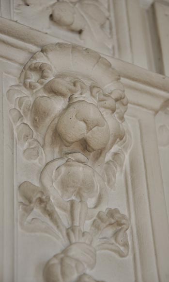 Trumeau ancien de style Louis XIV à décor de têtes de lions Trumeau ancien de style Louis XIV à décor de têtes de lions-4