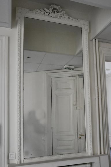 Trumeau ancien de style Louis XVI à décor de carquois et de fleurs Trumeau ancien de style Louis XVI à décor de carquois et de fleurs-0