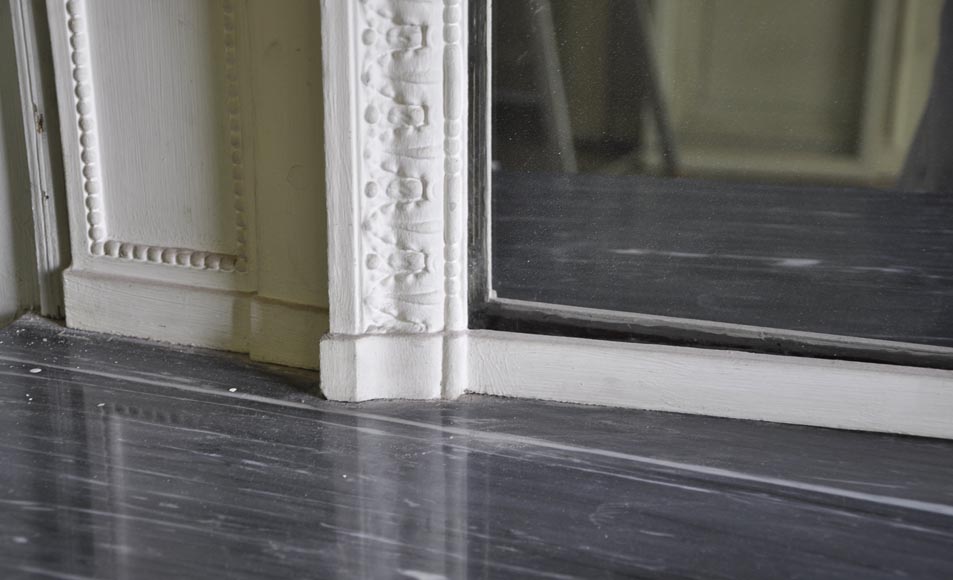 Grand trumeau ancien de style Louis XVI avec glace au mercure Grand trumeau ancien de style Louis XVI avec glace au mercure-4