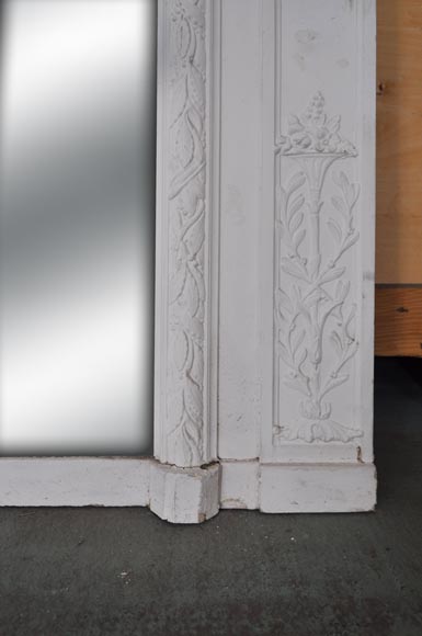 Trumeau de style Louis XVI orné d'une frise de laurier et d'oves Trumeau de style Louis XVI orné d'une frise de laurier et d'oves-4