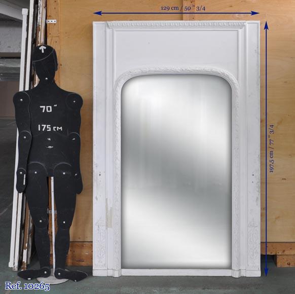 Trumeau de style Louis XVI orné d'une frise de laurier et d'oves Trumeau de style Louis XVI orné d'une frise de laurier et d'oves-6