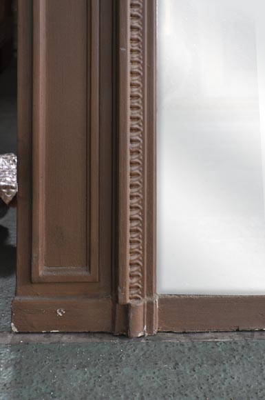 Trumeau de cheminée ancien de style Louis XVI à décor de rosaces et nœud Trumeau de cheminée ancien de style Louis XVI à décor de rosaces et nœud-4