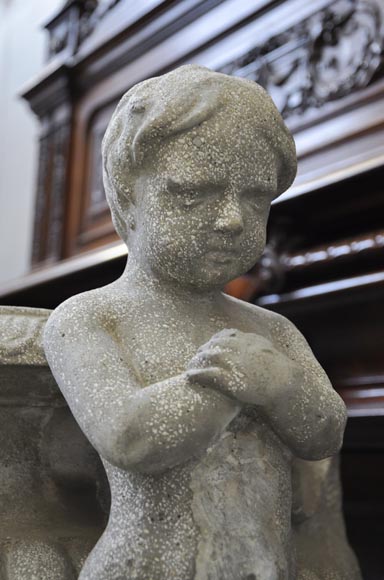 Louis LONATI, Paire de vasques à decors de tritons et de faunes, sur leurs socles d'origine Louis LONATI, Paire de vasques à decors de tritons et de faunes, sur leurs socles d'origine-8