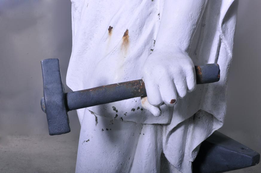 Mathurin MOREAU (1822 – 1912) (d'après), Le Forgeron, Sculpture en fonte de fer d'après un modèle pour les Fonderies d'art du Val d'Osne. Mathurin MOREAU (1822 – 1912) (d'après), Le Forgeron, Sculpture en fonte de fer d'après un modèle pour les Fonderies d'art du Val d'Osne.-4