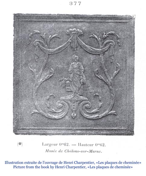 Plaque de cheminée ancienne à la paysanne Plaque de cheminée ancienne à la paysanne-5