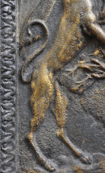 Superbe plaque de cheminée aux armes de Jean Bouhier de Savigny, première moitié du XVIIIè siècle Superbe plaque de cheminée aux armes de Jean Bouhier de Savigny, première moitié du XVIIIè siècle-6