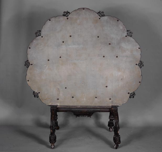 Maison MARNYHAC (att. à) - Rare pare-étincelle ancien sinisant en bronze à patine brune, seconde moitié du XIXème siècle Maison MARNYHAC (att. à) - Rare pare-étincelle ancien sinisant en bronze à patine brune, seconde moitié du XIXème siècle-10