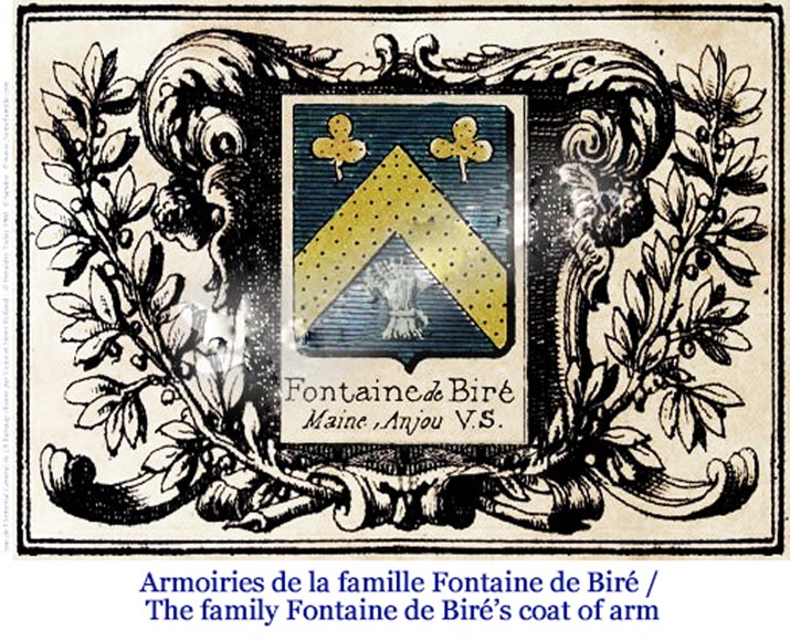 Plaque de cheminée ancienne du XVIIIè siècle aux armes de la famille Fontaine de Biré Plaque de cheminée ancienne du XVIIIè siècle aux armes de la famille Fontaine de Biré-7