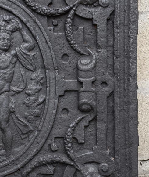 Scène de couronnement, plaque de cheminée ancienne du XVIIè siècle Scène de couronnement, plaque de cheminée ancienne du XVIIè siècle-4