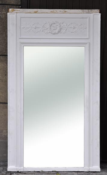 Trumeau ancien de style Louis XVI à frise de laurier Trumeau ancien de style Louis XVI à frise de laurier-0