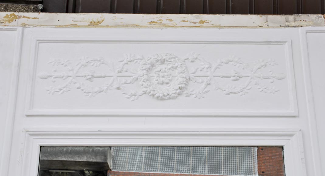 Trumeau ancien de style Louis XVI à frise de laurier Trumeau ancien de style Louis XVI à frise de laurier-1