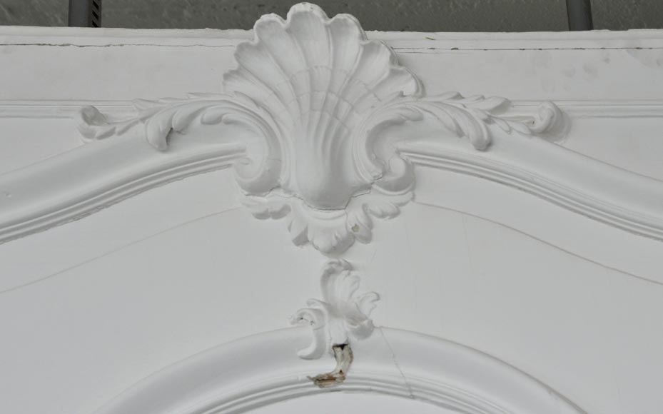 Important trumeau ancien de style Régence, décor de putti jouant dans les vignes Important trumeau ancien de style Régence, décor de putti jouant dans les vignes-4