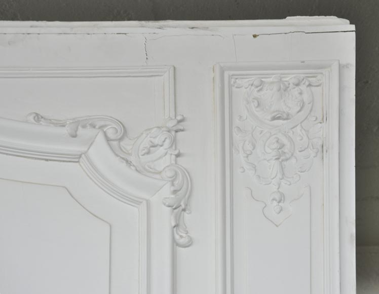 Important trumeau ancien de style Régence, décor de putti jouant dans les vignes Important trumeau ancien de style Régence, décor de putti jouant dans les vignes-6