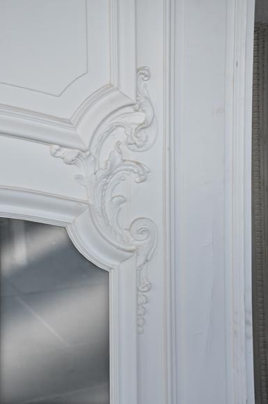 Important trumeau ancien de style Régence, décor de putti jouant dans les vignes Important trumeau ancien de style Régence, décor de putti jouant dans les vignes-7