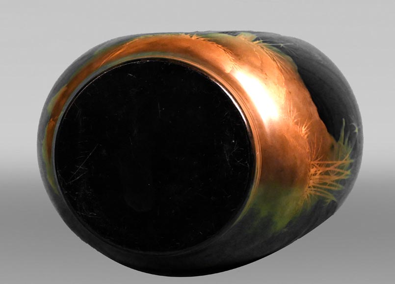 Cristalleries du Val Saint-Lambert, Paire de vases au paysage japonisant, vers 1880 Cristalleries du Val Saint-Lambert, Paire de vases au paysage japonisant, vers 1880-5