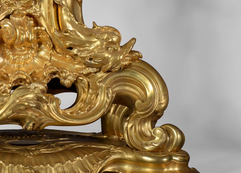 Léon MESSAGÉ (1842-1901) (att. à) - Belle pendule de style Louis XV Léon MESSAGÉ (1842-1901) (att. à) - Belle pendule de style Louis XV-7