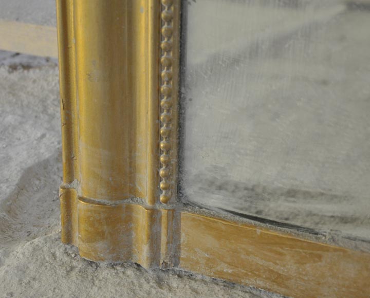 Petit trumeau ancien de style Louis XV peint aux perles Petit trumeau ancien de style Louis XV peint aux perles-4