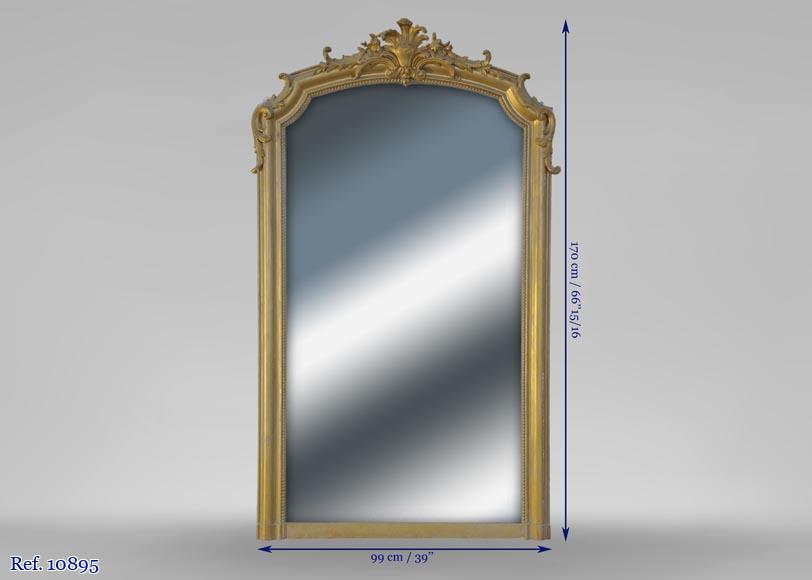 Petit trumeau ancien de style Louis XV peint aux perles Petit trumeau ancien de style Louis XV peint aux perles-5