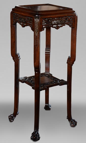 Gabriel VIARDOT (1830-1906) - Petite sellette japonisante de forme carrée Gabriel VIARDOT (1830-1906) - Petite sellette japonisante de forme carrée-0