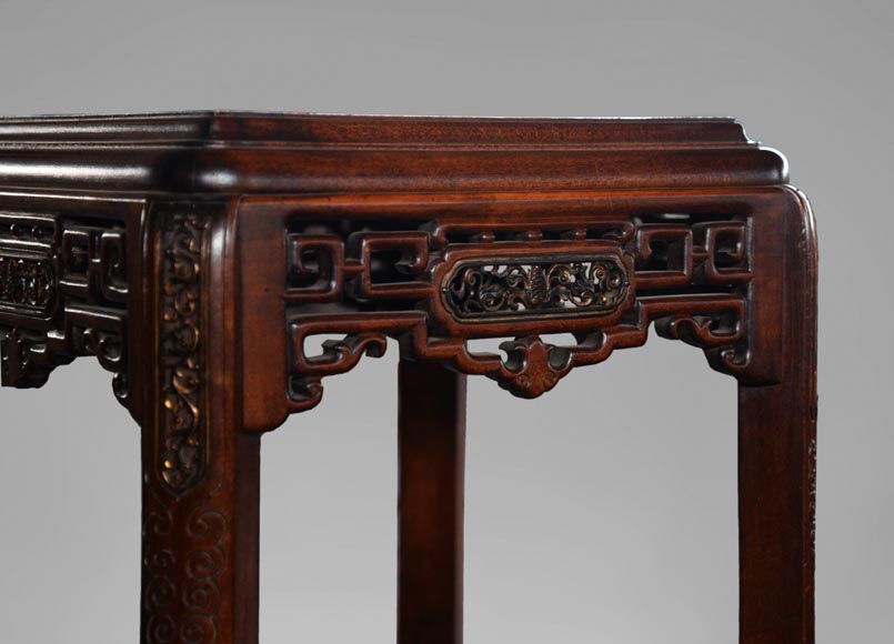 Gabriel VIARDOT (1830-1906) - Petite sellette japonisante de forme carrée Gabriel VIARDOT (1830-1906) - Petite sellette japonisante de forme carrée-2