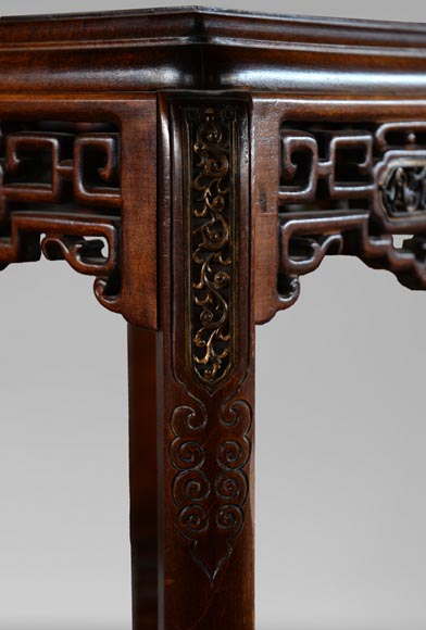 Gabriel VIARDOT (1830-1906) - Petite sellette japonisante de forme carrée Gabriel VIARDOT (1830-1906) - Petite sellette japonisante de forme carrée-3