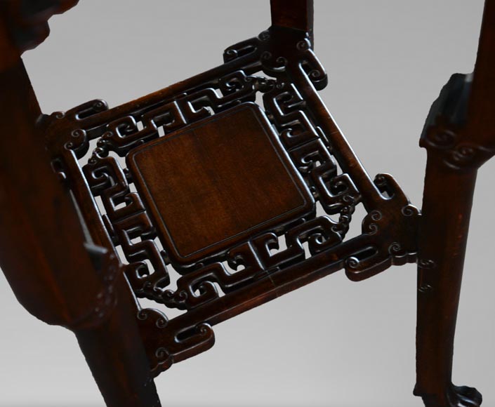 Gabriel VIARDOT (1830-1906) - Petite sellette japonisante de forme carrée Gabriel VIARDOT (1830-1906) - Petite sellette japonisante de forme carrée-5