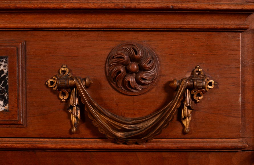 Important cabinet en noyer de style Néo-Renaissance - Émaux peints signés par Théophile Soyer (1853-1940)  Important cabinet en noyer de style Néo-Renaissance - Émaux peints signés par Théophile Soyer (1853-1940)-14