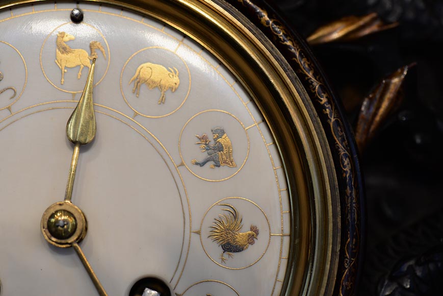 Pendule aux signes du zodiaque chinois Pendule aux signes du zodiaque chinois-4