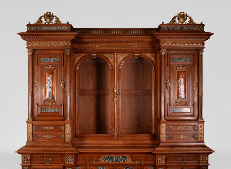 Édouard LIÈVRE (Auteur du modèle, 1829 – 1886), Paul SORMANI (ébéniste, 1817 – 1874 ou 1875) Buffet d’apparat néo-Renaissance et console. Édouard LIÈVRE (Auteur du modèle, 1829 – 1886), Paul SORMANI (ébéniste, 1817 – 1874 ou 1875) Buffet d’apparat néo-Renaissance et console.-1