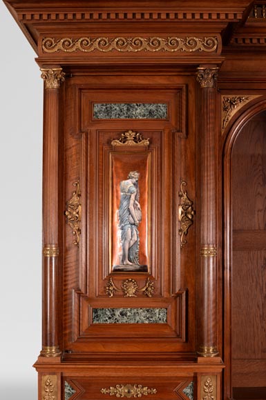 Édouard LIÈVRE (Auteur du modèle, 1829 – 1886), Paul SORMANI (ébéniste, 1817 – 1874 ou 1875) Buffet d’apparat néo-Renaissance et console. Édouard LIÈVRE (Auteur du modèle, 1829 – 1886), Paul SORMANI (ébéniste, 1817 – 1874 ou 1875) Buffet d’apparat néo-Renaissance et console.-2