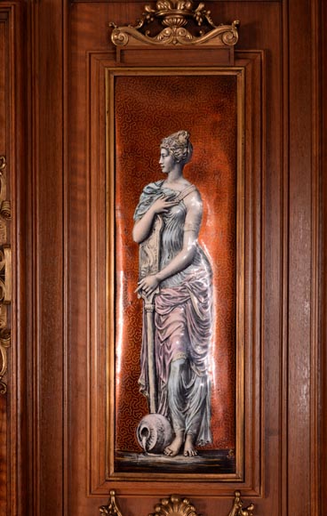 Édouard LIÈVRE (Auteur du modèle, 1829 – 1886), Paul SORMANI (ébéniste, 1817 – 1874 ou 1875) Buffet d’apparat néo-Renaissance et console. Édouard LIÈVRE (Auteur du modèle, 1829 – 1886), Paul SORMANI (ébéniste, 1817 – 1874 ou 1875) Buffet d’apparat néo-Renaissance et console.-5