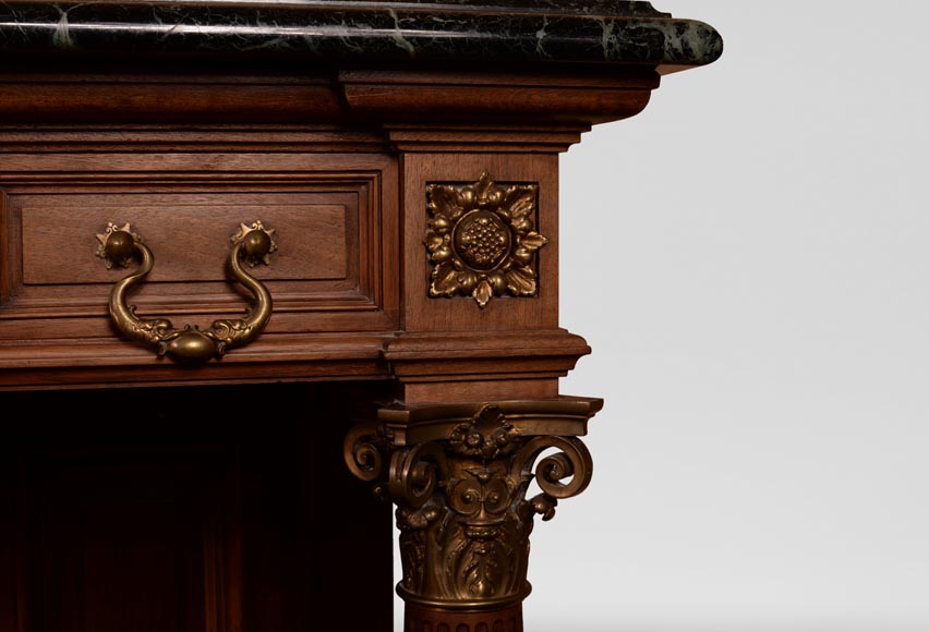 Édouard LIÈVRE (Auteur du modèle, 1829 – 1886), Paul SORMANI (ébéniste, 1817 – 1874 ou 1875) Buffet d’apparat néo-Renaissance et console. Édouard LIÈVRE (Auteur du modèle, 1829 – 1886), Paul SORMANI (ébéniste, 1817 – 1874 ou 1875) Buffet d’apparat néo-Renaissance et console.-15