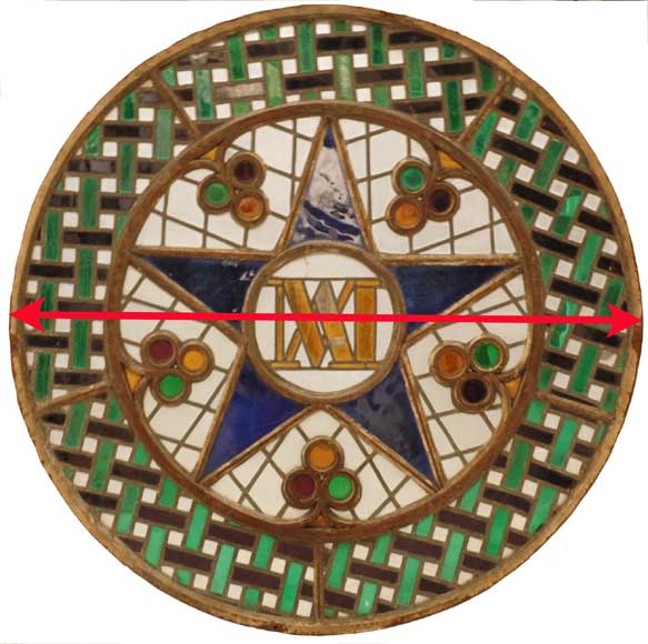 Vitrail : rosace avec étoile Vitrail : rosace avec étoile-3