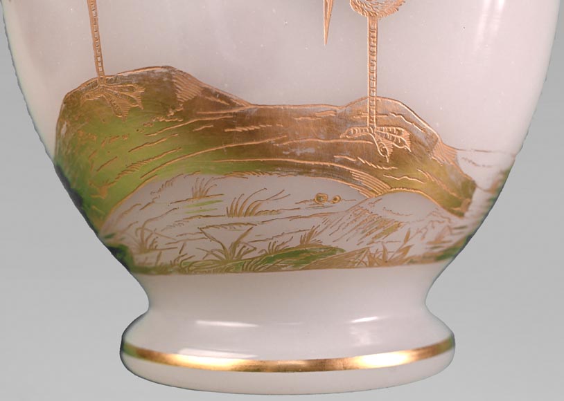 BACCARAT, Paire de vases aux échassiers, vers 1880 BACCARAT, Paire de vases aux échassiers, vers 1880-7