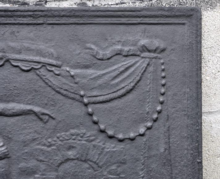 La descente aux Enfers d'Enée - Plaque de cheminée ancienne de style Louis XVI  La descente aux Enfers d'Enée - Plaque de cheminée ancienne de style Louis XVI -6