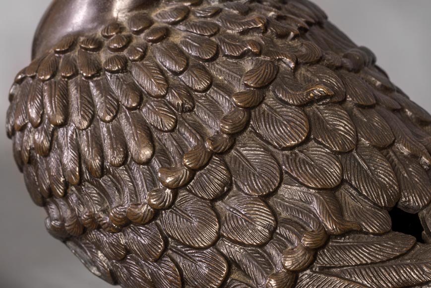 BOUHON - Barre de chenets aux canards et aux poissons BOUHON - Barre de chenets aux canards et aux poissons-3