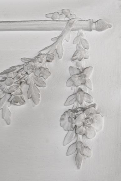 Grand trumeau ancien aux guirlandes de fleurs Grand trumeau ancien aux guirlandes de fleurs-3